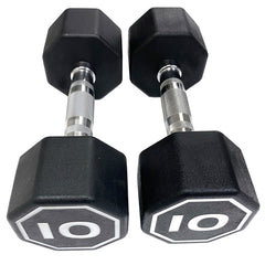 HAOYYE Premium 10 lbs Octagonal Dumbbell Set of 2 with Large Number Markings, Hard Chrome Plated Handles, Durable Non-Slip RPE Coating, Perfect for Strength Training, Push-Ups, Home Gym Workouts, and Full Body Fitness