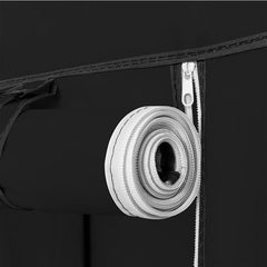 DE Direct HAOYYE Portable Clothes Closet Wardrobe with Non-Woven Fabric Cover and Hanging Rod Easy to Assemble Freestanding Storage Organizer for Bedroom Entryway or Dorm Use Black Modern Fabric Wardrobe