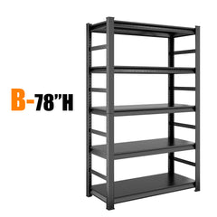 HAOYYE 5-Tier Heavy Duty Metal Storage Shelves, Adjustable Shelving Unit for Kitchen, Garage, Pantry, and More, Sturdy and Space-Saving Design, Modern Storage Rack for Office, Dorm Room, and Home Organization