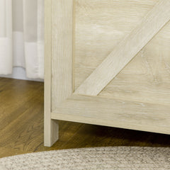 HAOYYE Natural Storage Bench with Flip-Top Lid and Safety Lift Support, Farmhouse Style Wooden Storage Chest for Entryway Bedroom or Study, Multi-Purpose Organizer Cabinet with Strong Load Capacity and Hidden Compartment