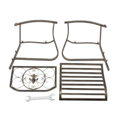 HAOYYE Outdoor Flat Tube Single Rocking Chair, Durable and Stylish Design for Gardens, Patios, and Backyards