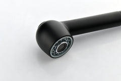 HAOYYE Matte Black Kitchen Faucets with Pull Down Sprayer, Single Handle Kitchen Sink Faucet with Pull Out Sprayer Sturdy Space-Saving Heavy Duty Modern Design Adults Dorm Room Easy Assembly