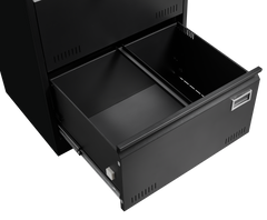 HAOYYE Black 2-Drawer Locking Metal File Cabinet, Lateral Filing Cabinet for Home Office, Legal and Letter Files, Space-Saving Vertical Design, Assembly Required