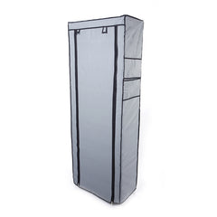 DE Direct HAOYYE Fashionable Space-Saving Shoe Rack with 9 Lattices Non-Woven Fabric Cover Freestanding Shoe Organizer for Closet Entryway Bedroom Durable Lightweight Design in Gray