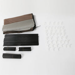 HAOYYE 6 Row 2 Line 12 Lattices Shoe Rack with Non-woven Fabric Shelves Coffee Color Portable Storage Organizer Sturdy Space Saving Design for Entryway Closet Hallway Bedroom Easy Assembly