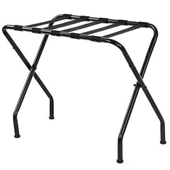 HAOYYE Portable Metal Luggage Rack Black Soft Cozy Warm Flannel Fleece Home Decor Luxury Comfortable Unique Design Premium Quality Decorative Stylish Hotel Luggage Rack for Bedroom Living Room Travel Storage Solutions