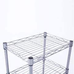 HAOYYE Rectangle Carbon Steel Storage Rack with 4 Adjustable Shelves, Silver Gray, Durable Space-Saving Organizer, Modern Design Versatile Use, Premium Quality Stylish Look, for Kitchen, Pantry, Garage, and Office Storage