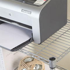 HAOYYE Concise 3-Tier Carbon Steel & PP Storage Rack – Durable Silver Organizer With Adjustable Shelves, Space-Saving Design For Kitchen, Garage, Office, And Home Use – Sturdy, Rust-Resistant, Modern And Stylish, Easy Assembly, Premium Quality