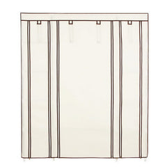 HAOYYE 69" Portable Clothes Closet Wardrobe Organizer, Non-Woven Fabric, Extra Strong and Durable, Beige, Space-Saving Storage Solution, Modern Design for Bedroom, Easy to Assemble, Stylish and Versatile Storage Cabinet for Clothing and Accessories