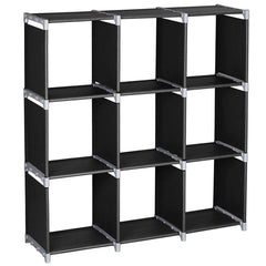 HAOYYE Multifunctional Assembled 3 Tiers 9 Compartments Storage Shelf Black soft cozy warm flannel fleece home decor luxury comfortable unique design premium quality decorative