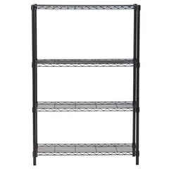 HAOYYE 4-Layer Plastic Coated Iron Shelf, Black, Soft Cozy Warm Flannel Fleece Home Decor, Luxury Comfortable Unique Design, Premium Quality Decorative Storage Unit for Living Room, Office, or Kitchen, Durable and Stylish Organization Solution