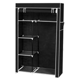 HAOYYE 64" Portable Closet Organizer with Shelves, Durable and Space-Saving Clothes Storage Wardrobe, Modern Design Garment Rack with Hanging Rod and Extra Shelving, Versatile and Stylish Home Organizer for Bedroom or Laundry Room