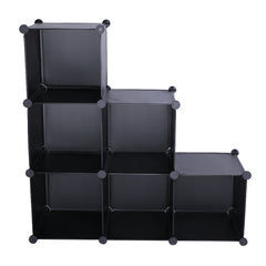 HAOYYE Cube Storage 6-Cube Closet Organizer Shelves for DIY Closet Cabinet, Black Durable Space-Saving Storage Solution, Modern Design, Versatile Use, Premium Quality, Stylish and Functional Organizer for Home or Office