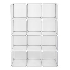 HAOYYE Cube Storage Organizer - 12-Cube Bookshelf & Closet Storage Unit, Modular Shelf System For Bedroom, Living Room, Office, And Toy Room, Space-Saving Design, Durable Material, Versatile Home Organizer, Ideal For Books, Clothes, And Decorative Items