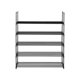 HAOYYE 5 Tiers Shoe Rack, Durable Storage Organizer for Bedroom, Entryway, Hallway, and Closet, Black Space-Saving Shoe Tower Shelf, Modern Design, Versatile Use, Premium Quality