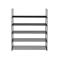 HAOYYE 5 Tiers Shoe Rack, Durable Storage Organizer for Bedroom, Entryway, Hallway, and Closet, Black Space-Saving Shoe Tower Shelf, Modern Design, Versatile Use, Premium Quality