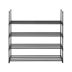 HAOYYE 4-Tier Shoe Rack Tower Storage Organizer for Bedroom, Entryway, Hallway and Closet, Durable Black Shoe Shelf with Modern Design, Space-Saving and Versatile Storage Solution, Premium Quality for Home Organization