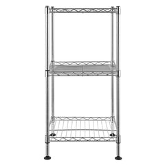 HAOYYE 3-Tier Steel Wire Shelving Tower, Durable Space-Saving Storage Organizer, Modern Design, Versatile Use for Home Essentials, Stylish Look for Living Room, Bedroom, Office