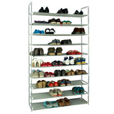 HAOYYE Ultra Large Capacity 10-Layer Non-Woven Fabric and Steel Shoe Rack, Durable Space-Saving Storage Organizer, Modern Design, Versatile Use for Home Essentials, Stylish and Premium Quality Storage Solution for Shoes and More