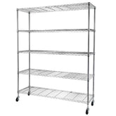 HAOYYE 5-Tier NSF Heavy Duty Adjustable Storage Metal Rack with Wheels & Shelf Liners, Chrome Finish, Ideal for Garage, Kitchen, Office, and More, Soft Cozy Warm Flannel Fleece Home Decor, Luxury Comfortable Design, Premium Quality Organizer