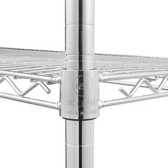 HAOYYE 5-Tier NSF Heavy Duty Adjustable Storage Metal Rack with Wheels & Shelf Liners, Chrome Finish, Ideal for Garage, Kitchen, Office, and More, Soft Cozy Warm Flannel Fleece Home Decor, Luxury Comfortable Design, Premium Quality Organizer