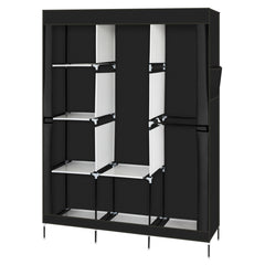 HAOYYE 71" Portable Closet Wardrobe Clothes Rack with Shelf, Durable and Space-Saving Organizer, Stylish and Modern Design, Premium Quality Clothes Storage Solution for Bedroom, Entryway, Closet, or Living Room, Versatile and Easy to Assemble Organizer