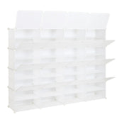 HAOYYE 8-Tier Portable Shoe Rack Organizer Tower Shelf, Holds Up To 64 Pairs, Expandable Design For Heels, Boots, Slippers, White Sturdy And Durable Construction, Multipurpose Modern Home Organizer, Space-Saving Storage Solution, Stylish And Practical