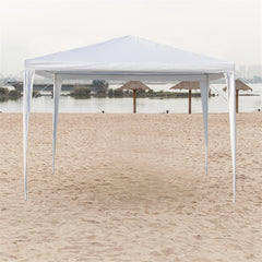 HAOYYE Outdoor Waterproof Tent 3x3m Pop Up Canopy Portable White Shelter with Spiral Tubes for Backyard Wedding Party Event Sun Shade Folding Pavilion
