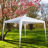 HAOYYE Outdoor Waterproof Tent 3x3m Pop Up Canopy Portable White Shelter with Spiral Tubes for Backyard Wedding Party Event Sun Shade Folding Pavilion