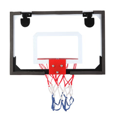 HAOYYE Wall Mount Clear Basketball Backboard Set with Mini Basketball and Pump, Indoor Outdoor Shatterproof Backboard with Sturdy Mounting Brackets, Space-Saving Design for Office Bedroom Dorm Game Room, Fits Ball Diameter up to 5 Inches