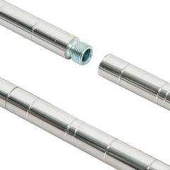 HAOYYE 5-Tier NSF-Certified Steel Wire Shelving Unit with Wheels Chrome Adjustable Heavy Duty Storage Rack Organizer for Kitchen Pantry Garage Office Laundry Room Easy Mobility and Assembly