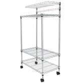 HAOYYE 4-Layer Adjustable Kitchen Bakers Rack, Durable Microwave Oven Stand, Sturdy Multifunctional Organizer, Modern Space-Saving Home Storage Cart With Shelves For Pantry, Workstation, And Utility Use, Practical And Stylish Organization Solution