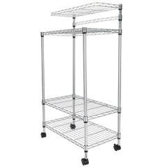 HAOYYE 4-Layer Adjustable Kitchen Bakers Rack, Durable Microwave Oven Stand, Sturdy Multifunctional Organizer, Modern Space-Saving Home Storage Cart With Shelves For Pantry, Workstation, And Utility Use, Practical And Stylish Organization Solution