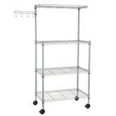 HAOYYE 4-Tier Kitchen Bakers Rack Microwave Oven Stand, Sturdy Carbon Steel Storage Cart With Mesh Shelves, Durable Multifunctional Organizer, Space-Saving Modern Home Storage Solution For Kitchens, Pantries, And Workstations, Practical And Stylish Design
