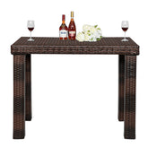 HAOYYE Bar Table Brown Gradient Stylish Modern Design Durable Sturdy Construction Perfect for Home Bar Kitchen Dining Room Indoor and Outdoor Use Elegant Brown Finish Ideal for Entertaining and Everyday Use
