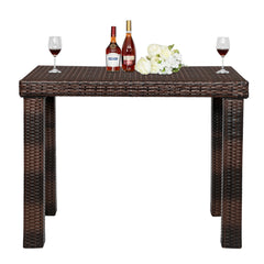 HAOYYE Bar Table Brown Gradient Stylish Modern Design Durable Sturdy Construction Perfect for Home Bar Kitchen Dining Room Indoor and Outdoor Use Elegant Brown Finish Ideal for Entertaining and Everyday Use