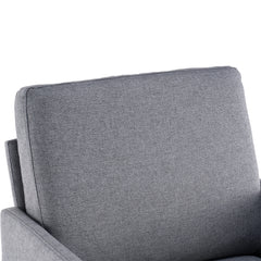 HAOYYE Lounge Chair, Comfy Single Sofa for Bedroom, Living Room, Guestroom – Modern Accent Chair with Soft Cozy Dark Grey Flannel Upholstery, Relaxing and Stylish Home Decor, Space-Saving Luxury Design, Durable High-Quality Construction, Easy to Assemble
