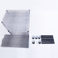 HAOYYE 6-Layer Chrome Plated Polygonal Corner Shelf with 2" PP Wheels, Silver, Space-Saving Design for Organizing Accessories, Makeup, Tools, and More, Durable High-Grade Iron Construction, Modern Decorative Storage Shelf for Home, Office, or Shop