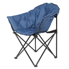 Haoyye Camping Chair, Blue Alloy Steel Frame, Foldable and Durable, Perfect for Camping, Fishing, Outdoor Relaxation, Lightweight and Comfortable Chair with 300lbs Capacity