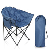 Haoyye Camping Chair, Blue Alloy Steel Frame, Foldable and Durable, Perfect for Camping, Fishing, Outdoor Relaxation, Lightweight and Comfortable Chair with 300lbs Capacity