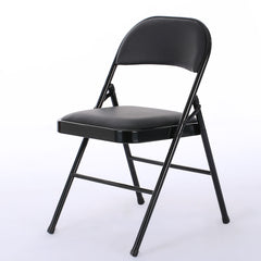 HAOYYE 6PCS Elegant Foldable Iron & PVC Chairs for Convention and Exhibition, Light Brown, Sturdy and Comfortable Chairs for Events, Meetings, Conferences, Easy to Store and Transport, Durable and Stylish Design