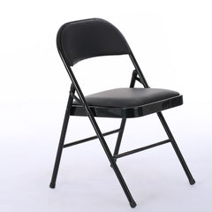 HAOYYE 6PCS Elegant Foldable Iron & PVC Chairs for Convention and Exhibition, Light Brown, Sturdy and Comfortable Chairs for Events, Meetings, Conferences, Easy to Store and Transport, Durable and Stylish Design