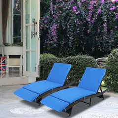 Haoyye Outdoor Woven Rattan Lounge Chair S Shape Recliner Bed with Iron Frame and Cushioned Seat Ergonomic Chaise Lounger for Patio Poolside Garden Deck Balcony Relaxing Furniture Easy Assembly and Durable Design