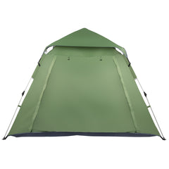 HAOYYE 240x240x150cm Spring Quick Open 4 Person Family Camping Tent Green Portable Pop Up Shelter Waterproof Outdoor Tent for Hiking Backpacking Travel Garden Picnic