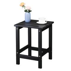HAOYYE Single Layer Square HDPE Side Table, Durable and Lightweight, Perfect for Any Room or Outdoor Use