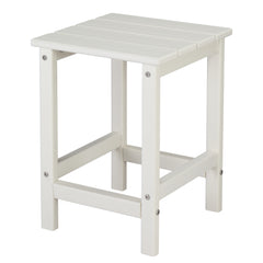 HAOYYE Single Layer Square HDPE Side Table, Durable and Lightweight, Perfect for Any Room or Outdoor Use