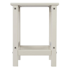 HAOYYE Single Layer Square HDPE Side Table, Durable and Lightweight, Perfect for Any Room or Outdoor Use
