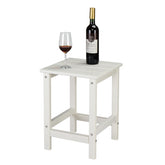 HAOYYE Single Layer Square HDPE Side Table, Durable and Lightweight, Perfect for Any Room or Outdoor Use