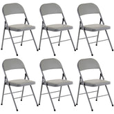 HAOYYE 6PCS Elegant Foldable Iron & PVC Chairs for Convention and Exhibition, Sturdy and Comfortable Chairs for Events, Meetings, Conferences, Easy to Store and Transport, Durable and Stylish Design