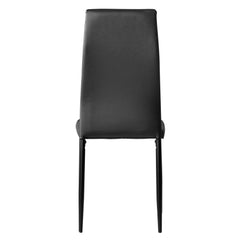 HAOYYE 6pcs Elegant Dining Chairs Set with Stripping Texture Upholstery and High Backrest Modern Assembled Black Chairs for Kitchen Dining Room Living Room